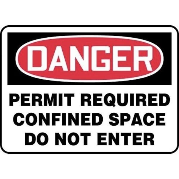 Accuform OSHA DANGER SAFETY SIGN PERMIT FRMCSP007XT FRMCSP007XT - main